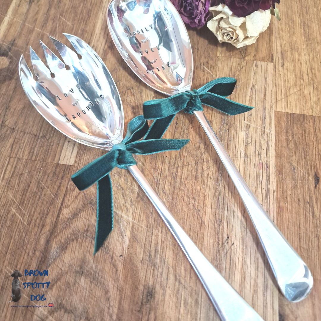 Vintage Salad Servers with a classic design