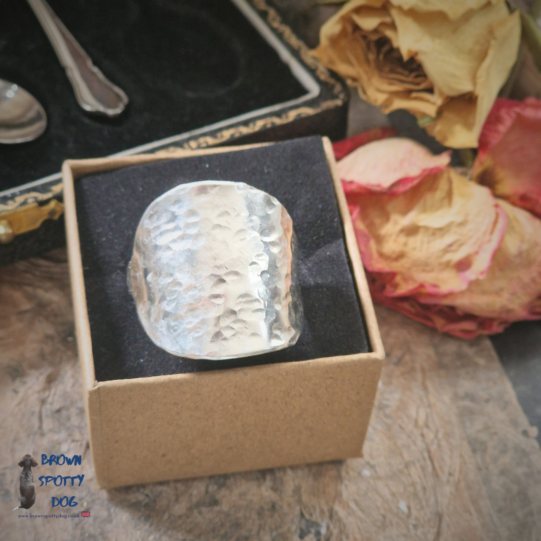 Textured Whole Wraparound Spoon Ring (Full Spoon)