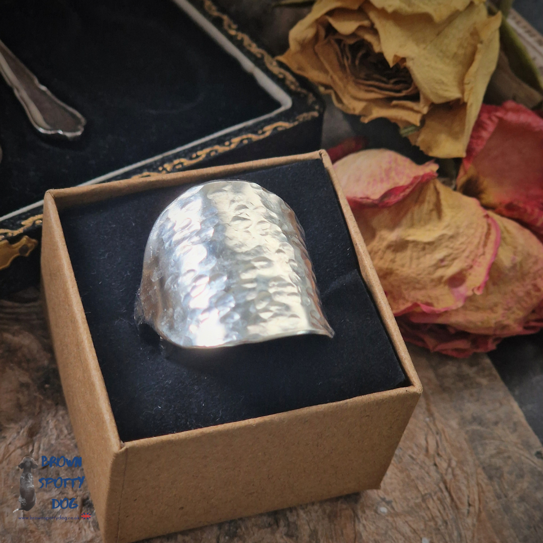 Textured Whole Wraparound Spoon Ring (Full Spoon)