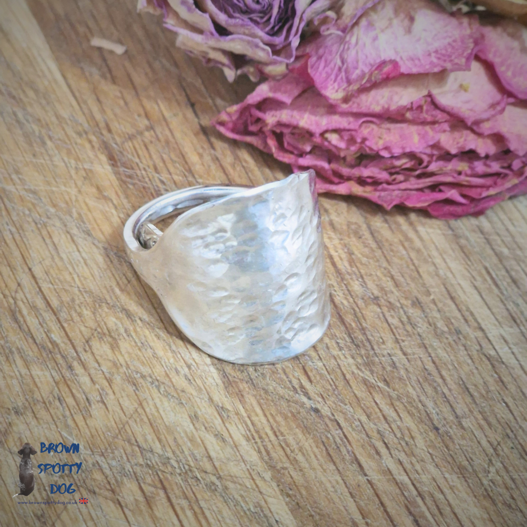 Textured Whole Wraparound Spoon Ring (Full Spoon)