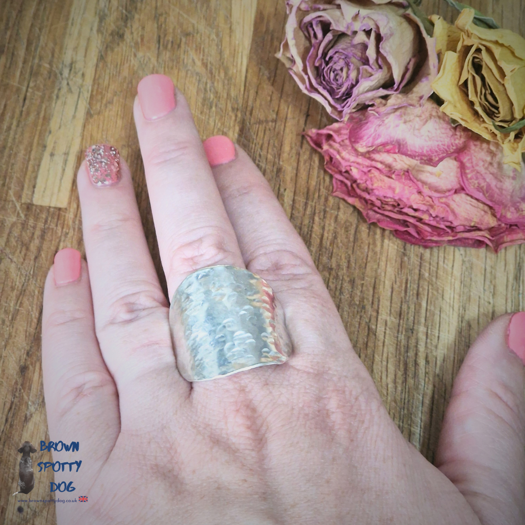 Textured Whole Wraparound Spoon Ring (Full Spoon)