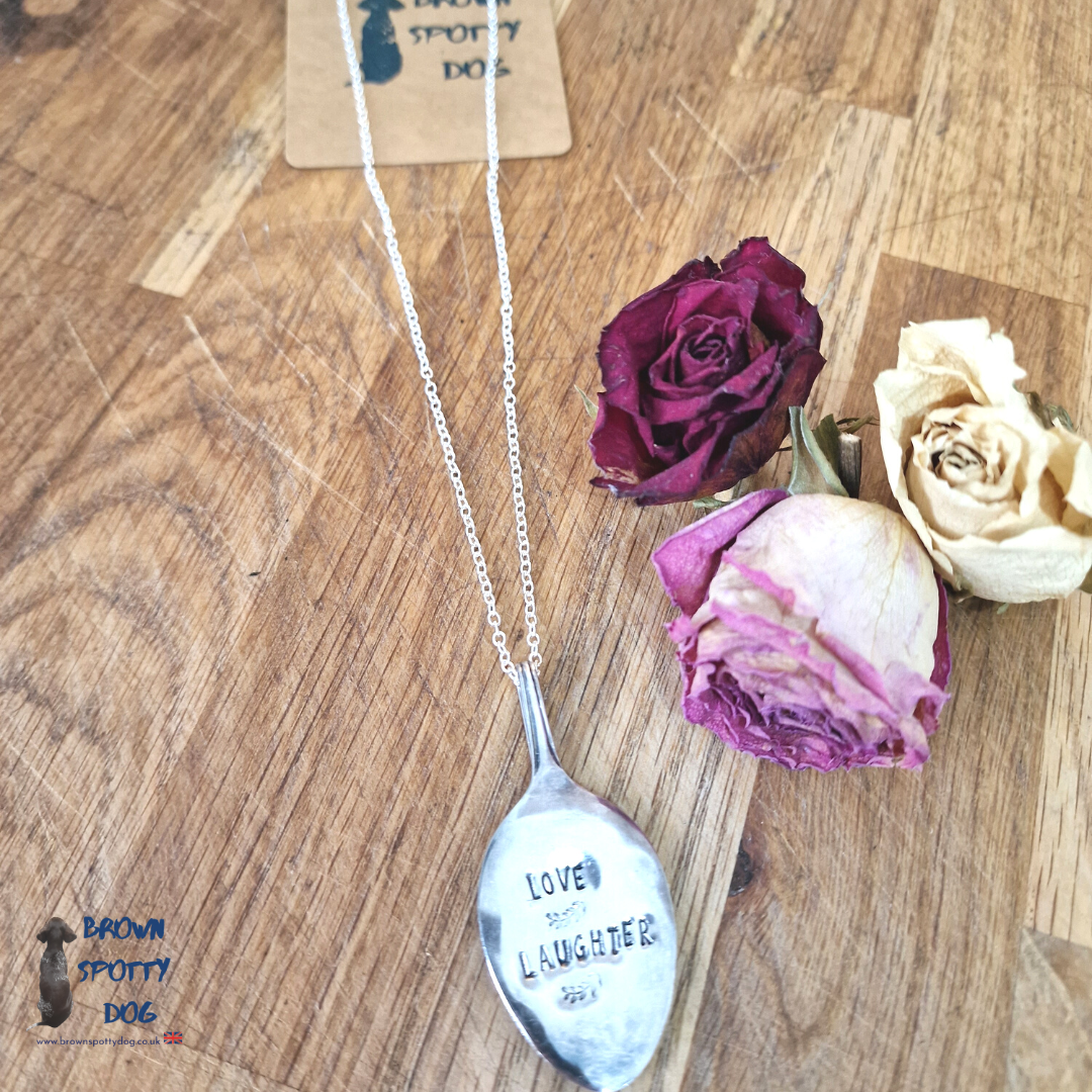 'Love and Laughter' Teaspoon Necklace