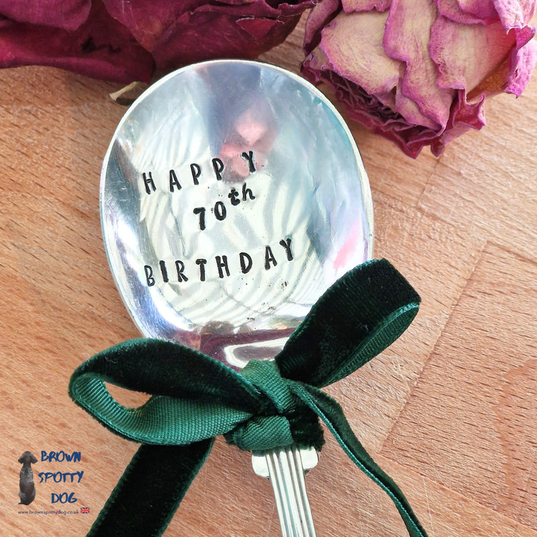 'Happy 70th Birthday' Prosecco Spoon