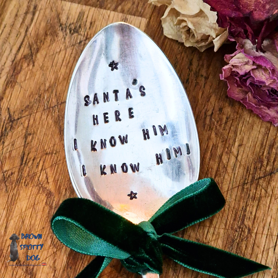 "Santa's Here, I know him, I know him!" Breakfast Spoon