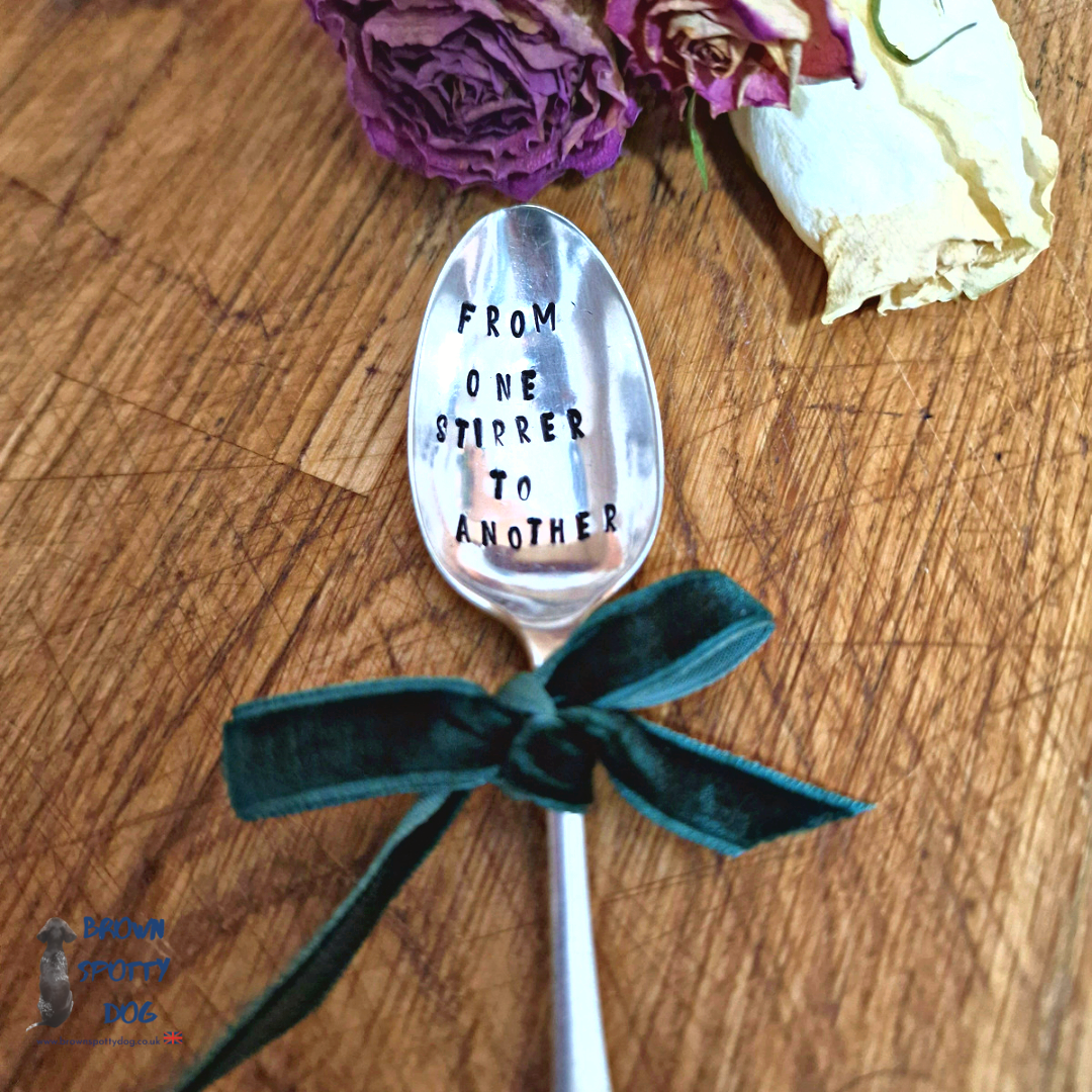 'From One Stirrer to Another' Teaspoon.